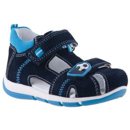 SUPERFIT 2 tépős sötétkék FOCIS zárt orrú bőr szandál   SUPERFIT 2 tépős sötétkék FOCIS zárt orrú bőr szandál
