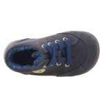 SIESTA-RICHTER sötétszürke-kék MACIS PLÜSS BÉLELT fűzős velúr bőr első lépés cipő