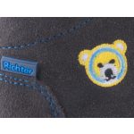 SIESTA-RICHTER sötétszürke-kék MACIS PLÜSS BÉLELT fűzős velúr bőr első lépés cipő