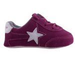 SIESTA RICHTER ciklámen CSILLAGOS fűzős velúr bőr első lépés cipő