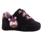 SIESTA RICHTER lila/rózsaszín tehenes velúr bőr fűzős első lépés cipő