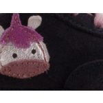 SIESTA RICHTER lila/rózsaszín tehenes velúr bőr fűzős első lépés cipő