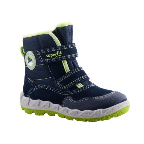 SUPERFIT 2 tépős sötétkék/világoszöld GORE-TEX VÍZÁLLÓ téli bakancs 20-27