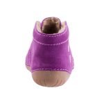 Siesta-Richter fűzős burgundi lila csillogó szívecskés bélelt orrvédős lány első lépés cipő