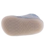 Siesta-Richter világoskék csillogó szívecskés fűzős velúrbőr orrvédős lány tipegő