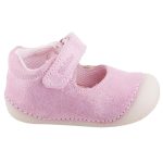 Siesta Richter világos rózsaszín csillogós tépőzáras nyitott orrvédős lány első lépés cipő