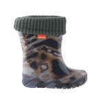 Demar kivehető béléses katona zöld esőcsizma