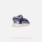 Geox J Airadyum kék-lila 3 tépőzáras respira (lélegző) water friendly textil kislány gyerekszandál