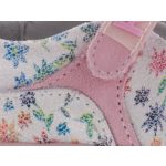 SIESTA-RICHTER tépőzáras rózsa/fehér VIRÁG MINTÁS átmeneti cipő