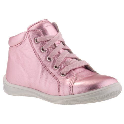 SIESTA-RICHTER metál rózsaszín fűzős bőr magasszárú bőr cipő