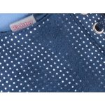 SIESTA-RICHTER metál sötétkék/ezüst fűzős bőr magasszárú cipő