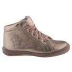 SZÍNHIBÁS SIESTA-RICHTER metál arany fűzős bőr magasszárú cipő