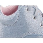 Siesta Richter világoskék csillogós fűzős orrvédős bőr kislány első lépés cipő