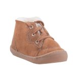 SIESTA-RICHTER fűzős barna BÉLELT velúr bőr első lépés cipő