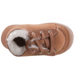 SIESTA-RICHTER fűzős barna BÉLELT velúr bőr első lépés cipő