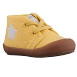 SIESTA-RICHTER citromsárga csillagos fűzős ORRVÉDŐS vászon első lépés cipő