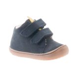 Siesta-Richter 2 tépőzáras sötétkék-citrom nubuk bundás téli cipő 