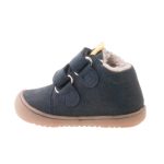 Siesta-Richter 2 tépőzáras sötétkék-citrom nubuk bundás téli cipő 