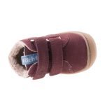 Siesta-Richter tépőzáras bordó nubuk bundás téli cipő