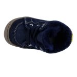 Siesta-Richter sötétkék fűzős szőrme béléses velúr bőr kisfiú cipő