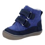 Siesta-Richter sötétkék-kék 2 tépőzáras szőrme béléses sympatex (vízálló) velúr bőr kisfiú cipő