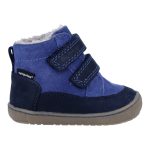 Siesta-Richter sötétkék-kék 2 tépőzáras szőrme béléses sympatex (vízálló) velúr bőr kisfiú cipő