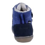 Siesta-Richter sötétkék-kék 2 tépőzáras szőrme béléses sympatex (vízálló) velúr bőr kisfiú cipő