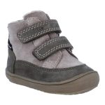 Siesta-Richter khaki zöld-bézs 2 tépőzáras szőrme béléses sympatex (vízálló) velúr bőr kisfiú cipő