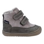 Siesta-Richter khaki zöld-bézs 2 tépőzáras szőrme béléses sympatex (vízálló) velúr bőr kisfiú cipő