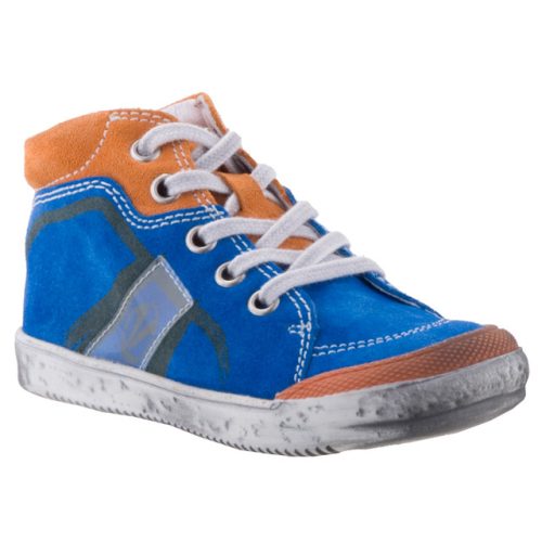 SIESTA-RICHTER kék narancs fűzős velúr bőr cipő 20-26