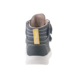 Siesta-Richter magas szárú 2 tépőzáras sötétkék csillagos vízálló (Richtex) nubuk bundás téli bakancs