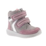 Siesta-Richter szürke-rózsaszín 2 tépőzáras filc béléses sympatex (vízálló) velúr bőr kislány cipő 