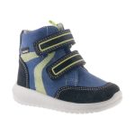 Siesta-Richter kék-kiwi zöld 2 tépőzáras filc béléses sympatex (vízálló) velúr bőr kisfiú cipő 