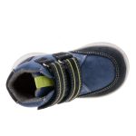 Siesta-Richter kék-kiwi zöld 2 tépőzáras filc béléses sympatex (vízálló) velúr bőr kisfiú cipő 