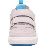 Superfit Maverick szürke-türkizkék-fehér 2 tépőzáras bőr kisfiú gyerekcipő (1-100107-2500)