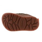 Siesta-Richter sötétzöld-barna 2 tépőzáras BAREFOOT talpú velúrbőr cipő