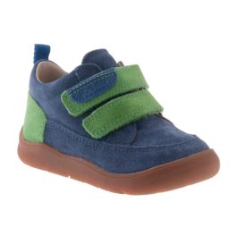 Siesta-Richter sötétkék-zöld 2 tépőzáras BAREFOOT talpú velúrbőr kisfiú cipő   Siesta-Richter sötétkék-zöld 2 tépőzáras BAREFOOT talpú velúrbőr kisfiú cipő