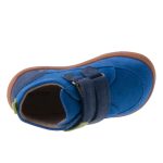Siesta-Richter királykék-lime 2 tépőzáras barefoot talpú velúrbőr kisfiú cipő