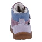 Siesta-Richter rózsaszín-mályva 2 tépőzáras sympatex (vízálló) szőrme béléses barefoot talpú velúr bőr kislány bakancs