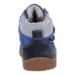 Siesta-Richter kék-zöld-szürke 2 tépőzáras sympatex (vízálló) szőrme béléses barefoot talpú bőr fiú bakancs