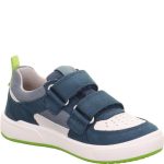 Superfit Maverick sötétkék-zöld-fehér 2 tépőzáras bőr kisfiú gyerekcipő (1-100107-8000)