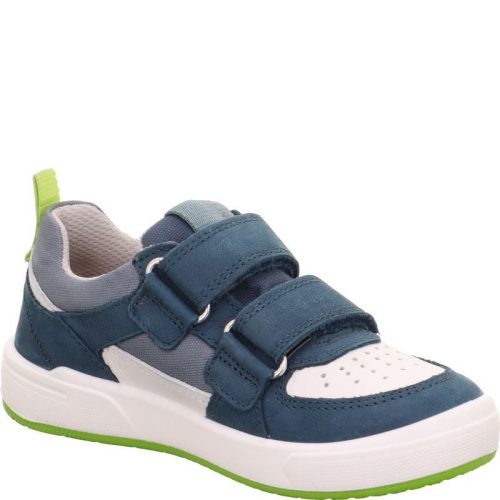 Superfit Maverick sötétkék-zöld-fehér 2 tépőzáras bőr kisfiú gyerekcipő (1-100107-8000)