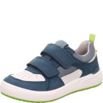 Superfit Maverick sötétkék-zöld-fehér 2 tépőzáras bőr kisfiú gyerekcipő (1-100107-8000)