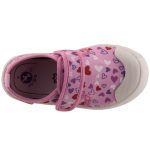 SZÍNHIBÁS D.D.STEP rózsaszín/málna/lila tépős SZÍVECSKÉS váltócipő