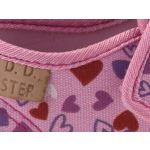 SZÍNHIBÁS D.D.STEP rózsaszín/málna/lila tépős SZÍVECSKÉS váltócipő