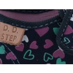 D.D.STEP sötétkék/málna/zöld tépős SZÍVECSKÉS váltócipő