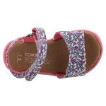 Színhibás TOMS STRAPPY SANDAL 2 tépős rózsa/virág mintás szandál