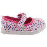 TOMS MARY JANE fehér/málna pöttyös balerina cipő