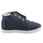 TOMS PASEO MID 2 tépős sötétkék szőrmés cipő