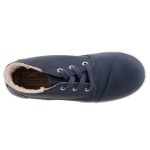 TOMS PASEO MID fűzős sötétkék szőrmés cipő